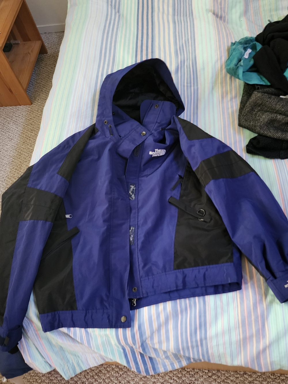The North Face Purple and Black Hooded Performance Jacket